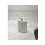 Bosphorus SERAMİK DİŞ FIRÇALIK OVAL ÇİZGİLİ MODEL 9X6X11CM BANYO SETİ