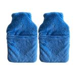 Bosphorus SICAK SU TORBASI 2 ADET,CEPLİ MAVİ PELUŞ TERMOFOR 32,5x17,5cm 1500 ML
