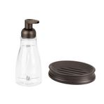 Bosphorus SIVI SABUNLUK VE SABUNLUK 2 Lİ BANYO SETİ ABS BRONZ MODEL, Şeffaf, Bronz