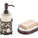 Bosphorus Sıvı Sabunluk Ve Sabunluk 2 Li Set,Çelik Standlı