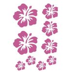 Bosphorus XFG028 Pembe Çiçekli Şeffaf Filmli Pvc 33x48 cm Duvar Stickerı
