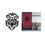 Bosphorus XFG030 Siyah Çiçekli Şeffaf Filmli Pvc 33x48 cm Duvar Stickerı