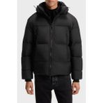 Boss 50543618 001 Kapitoneli Oversize Fit Çıkarılabilir Siyah Kapüşonlu Şişme Erkek Mont