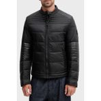 Boss 50543624 001 - Siyah Kapitoneli Regular Fit Dik Yaka Fermuarlı Erkek Mont