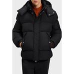 Boss 50551599 001 Kapitoneli Regular Fit Siyah Çıkarılabilir Kapüşonlu Şişme Erkek Mont