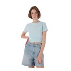 BOSS Bisiklet Yaka Düz T-Shirt, M, 5003275887, Mavi, Kadın