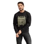 BOSS C-Soleri Erkek Bisiklet Yaka Sweatshirt, Siyah, S Beden