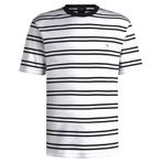 Boss Çizgili% 100 Pamuk Regular Fit Bisiklet Yaka T Shirt Erkek T SHİRT 50520298 405