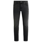 BOSS Delaware BC-L-C mavi dar kesim erkek kot pantolon, konforlu streç denim, Koyu gri 021, 31W / 32L