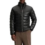 Boss Deri Regular Fit Dik Yaka Kapitoneli Şişme Mont Erkek MONT 50547672 001