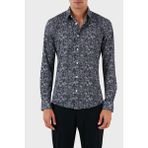 Boss Desenli Pamuklu Slim Fit Gömlek Erkek Gömlek 50497152 477 - Açık Mavi
