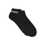 BOSS Erkek 2P AS Sport CC bilek uzunluğunda çorap, elastik pamuk karışımı, ikili paket, Siyah, 43-46