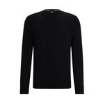BOSS Erkek Asac C Regular-Fit sweatshirt, pamuk jarseden, logo nakışlı, siyah 1, M