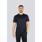 Boss Erkek Bisiklet Renk Detaylı Yaka Dar Kesim Kısa Kol Lacivert T-Shirt 50543858-405 - 2XL