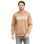 BOSS Erkek Bisiklet Yaka Sweatshirt, Bej, M Beden