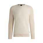 BOSS Erkek Bisiklet Yaka Sweatshirt, Beyaz, M Beden