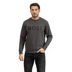 BOSS Erkek Bisiklet Yaka Sweatshirt, Gri, L Beden