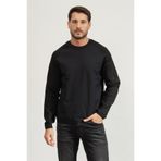 BOSS Erkek Bisiklet Yaka Sweatshirt, Siyah, M Beden
