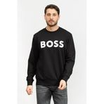 BOSS Erkek Bisiklet Yaka Sweatshirt, Siyah, S Beden