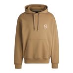 BOSS Erkek C-Sullivan 23 büyük beden kapüşonlu sweatshirt, pamuklu, Double-B-Monogramlı, Bej 282, XL