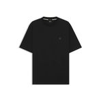 BOSS Erkek C-Taut 01 Regular-Fit tişört, pamuklu, Double-B-monogramlı, siyah 002, S
