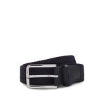 BOSS Erkek Clorio Sz30 deri detaylı dokuma kemer, Navy410, 100