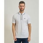 Boss Erkek Dar Kesim Nem Emici Esnek Pamuklu Kısa Kollu Beyaz Polo Yaka T-Shirt 50555698-100