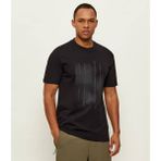 Boss Erkek Desenli Bisiklet Yaka Kısa Kol Siyah T-Shirt 50559754-001 - 2XL