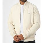 Boss Erkek Dik Yaka Fermuar Kapamalı Cepli Uzun Kol Krem Ceket 50519620-131 - 2XL - Ekru
