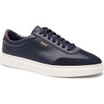 BOSS Erkek Düz Taban Deri Rahat Yuvarlak Burun Bağlamalı Lacivert Sneaker 50552852-406