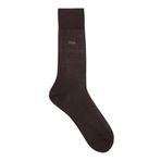 BOSS Erkek George RS Uni MC orta yükseklikte logolu çorap, Mısır pamuğu, merserize kaplamalı, New - Dark Brown206, 43-44