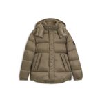 BOSS Erkek H-Corbinian5 su geçirmez ceket, jakarlı monogramlı, Braun245, 52