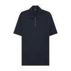 BOSS Erkek H-Paras 57 Pike Dokuma Polo Gömlek Fermuarlı Yaka, Koyu Mavi404, 3XL