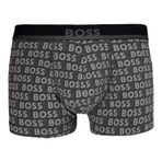 BOSS Erkek İç Çamaşırı Külot Boxer Şort Trunk 365 Baskı, 25 Koyu Gri, S