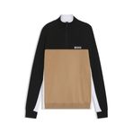 BOSS Erkek K Hydro-X Regular-Fit kazak, pamuk karışımı, Colour-Block tasarım, Bej, 3XL