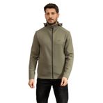 BOSS Erkek Kapüşonlu Fermuarlı Sweatshirt, Kahverengi, XL