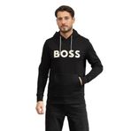 BOSS Erkek Kapüşonlu Sweatshirt, Pamuklu Regular Fit, Logolu, Siyah, M Beden