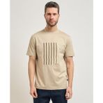 Boss Erkek Logolu Bisiklet Yaka Kısa Kol Standart Bej T-Shirt 50560466-286