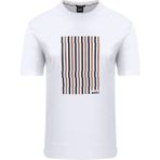 Boss Erkek Logolu Bisiklet Yaka Kısa Kol Standart Beyaz T-Shirt 50560466-100 - 3XL