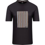 Boss Erkek Logolu Bisiklet Yaka Kısa Kol Standart Siyah1 T-Shirt 50560466-001 - M