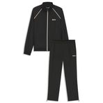BOSS Erkek LW Match Tracksuit sportif iki parçalı eşofman takımı, su geçirmez kaplamalı ve etekte fermuarlı, siyah 001 M