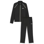 BOSS Erkek LW Match Tracksuit sportif iki parçalı eşofman takımı, su geçirmez kaplamalı ve etekte fermuarlı, siyah 001 XXL
