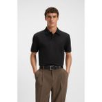 Boss Erkek Normal Kalıp Logo Işlemeli Kısa Kollu %100 Pamuklu Pike Siyah1 Polo Yaka T-Shirt 50544088-002