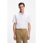 Boss Erkek Normal Kalıp Logo Işlemeli Kısa Kollu Beyaz Polo Yaka T-Shirt 50553564-100 - 5XL