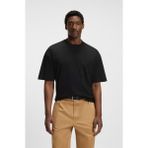 Boss Erkek Normal Kalıp Merserize Pamuklu Yuvarlak Yakalı Kısa Kollu Siyah T-Shirt 50544106-001 - 2XL
