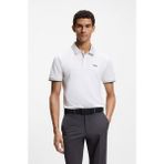Boss Erkek Normal Kesim Kısa Kollu Nem Yönetimi Özellikli Esnek Pamuklu Kumaş Beyaz Polo Yaka T-Shirt 50554583-100