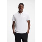 Boss Erkek Normal Kesim Logo Etiketli Nefes Alabilen Pamuklu Pike Kumaş Kısa Kollu Beyaz Polo Yaka T-Shirt 50565163-100 - 3XL