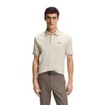 BOSS Erkek Normal Kesim Polo Yaka T-Shirt, Yün ve Pamuk İçerikli, Kısa Kollu, Ekru, 2XL