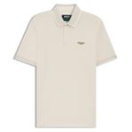BOSS Erkek Normal Kesim Polo Yaka T-Shirt, Yün ve Pamuk İçerikli, Kısa Kollu, Ekru, M Beden