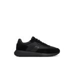 BOSS Erkek Ortopedik Tabanlı Monogram Logolu Deri Siyah Sneaker 50557841-005